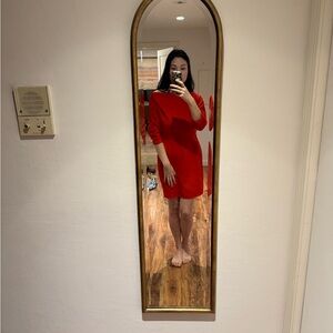 Elegant orangey Red Dress